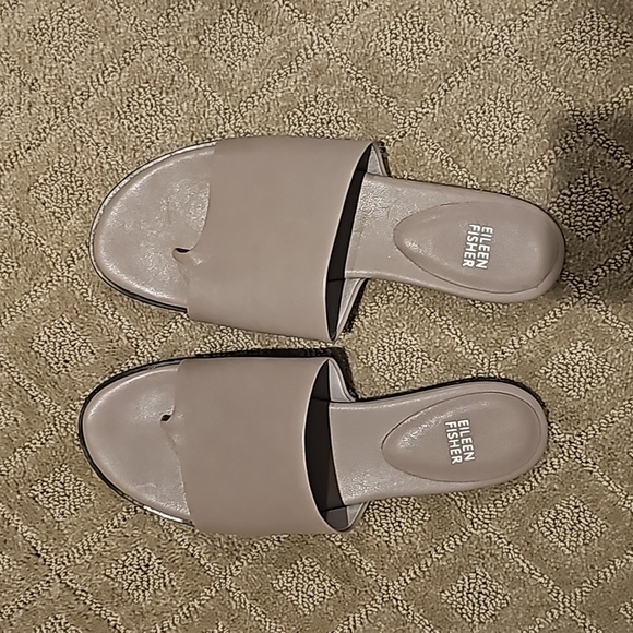 Eileen Fisher Shoes - Eileen Fisher Leather Sandals Taupe Size 10